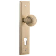 Guildford Knob Stepped Backplate Brushed Brass