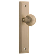 Guildford Knob Stepped Backplate Brushed Brass