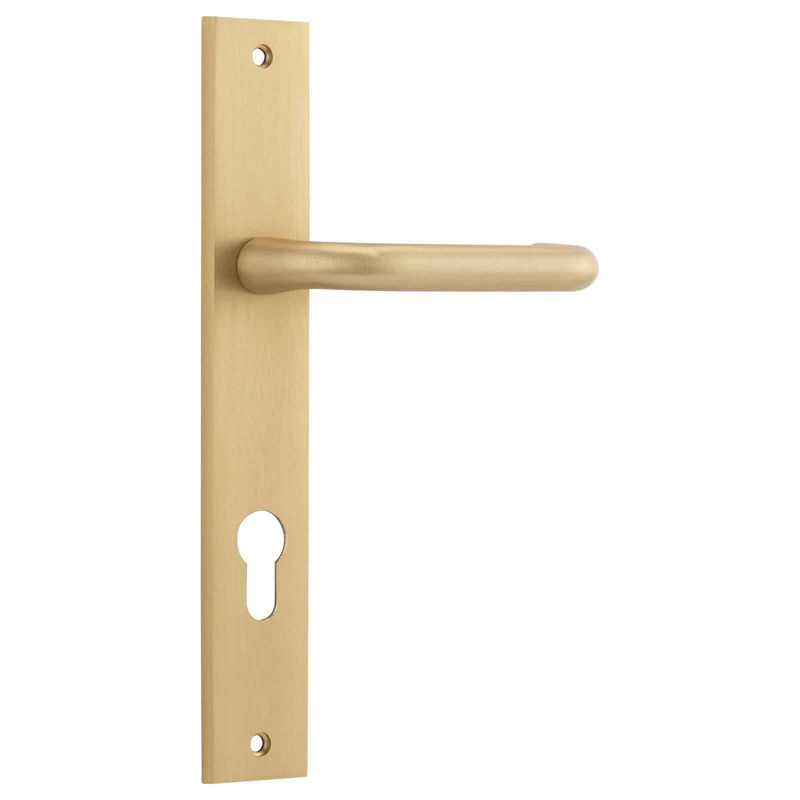 Oslo Lever Rectangular Backplate Brushed Brass