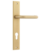 Oslo Lever Rectangular Backplate Brushed Brass