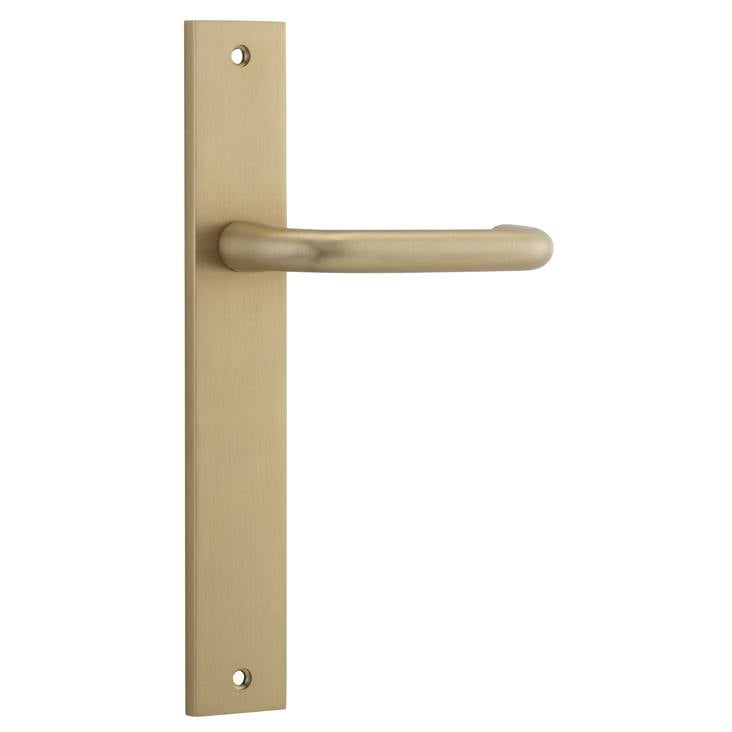 Oslo Lever Rectangular Backplate Brushed Brass