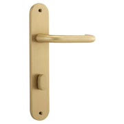 Oslo Lever Oval Backplate Brushed Brass