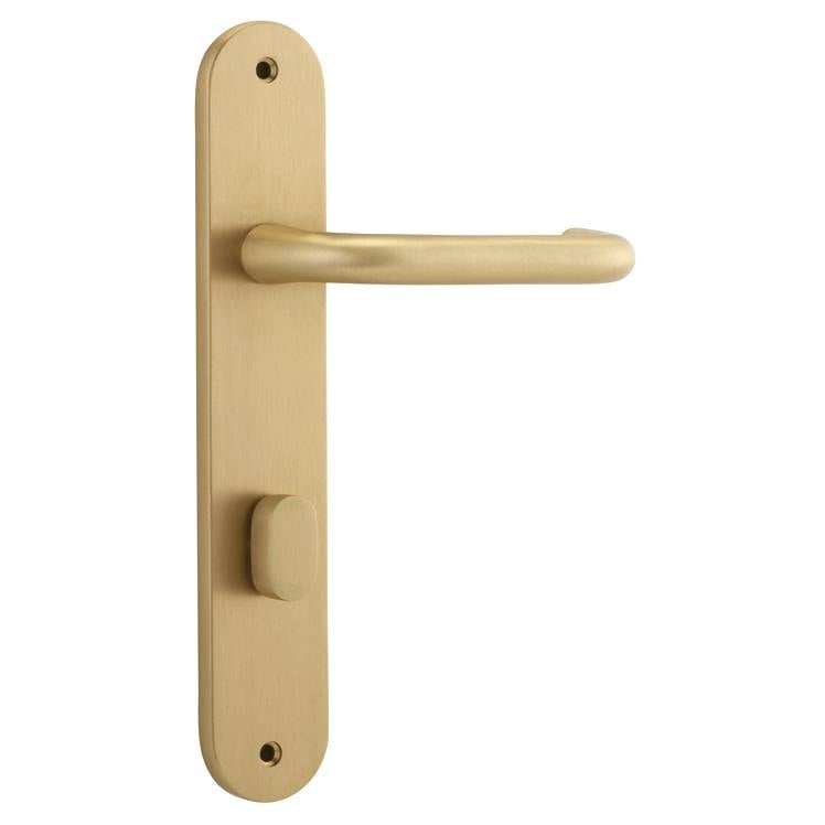 Oslo Lever Oval Backplate Brushed Brass