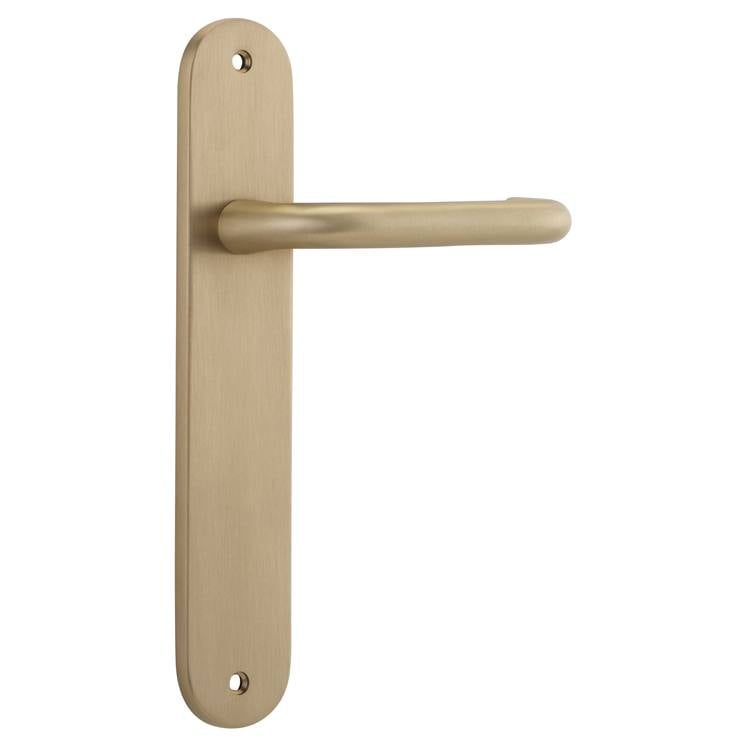 Oslo Lever Oval Backplate Brushed Brass