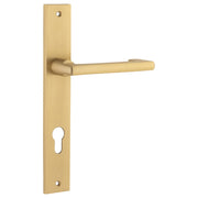 Baltimore Return Lever Rectangular Backplate Brushed Brass