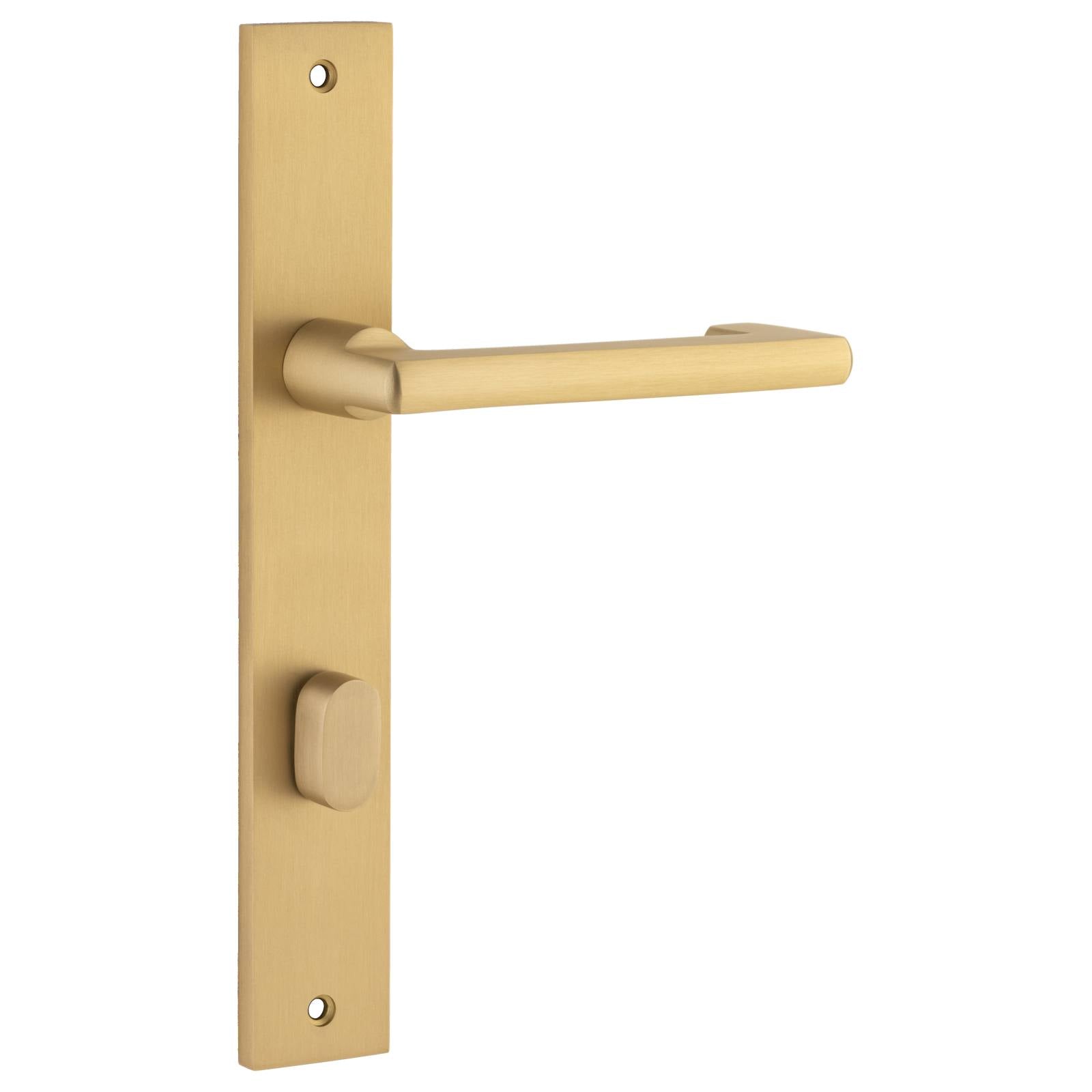 Baltimore Return Lever Rectangular Backplate Brushed Brass