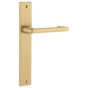 Baltimore Return Lever Rectangular Backplate Brushed Brass