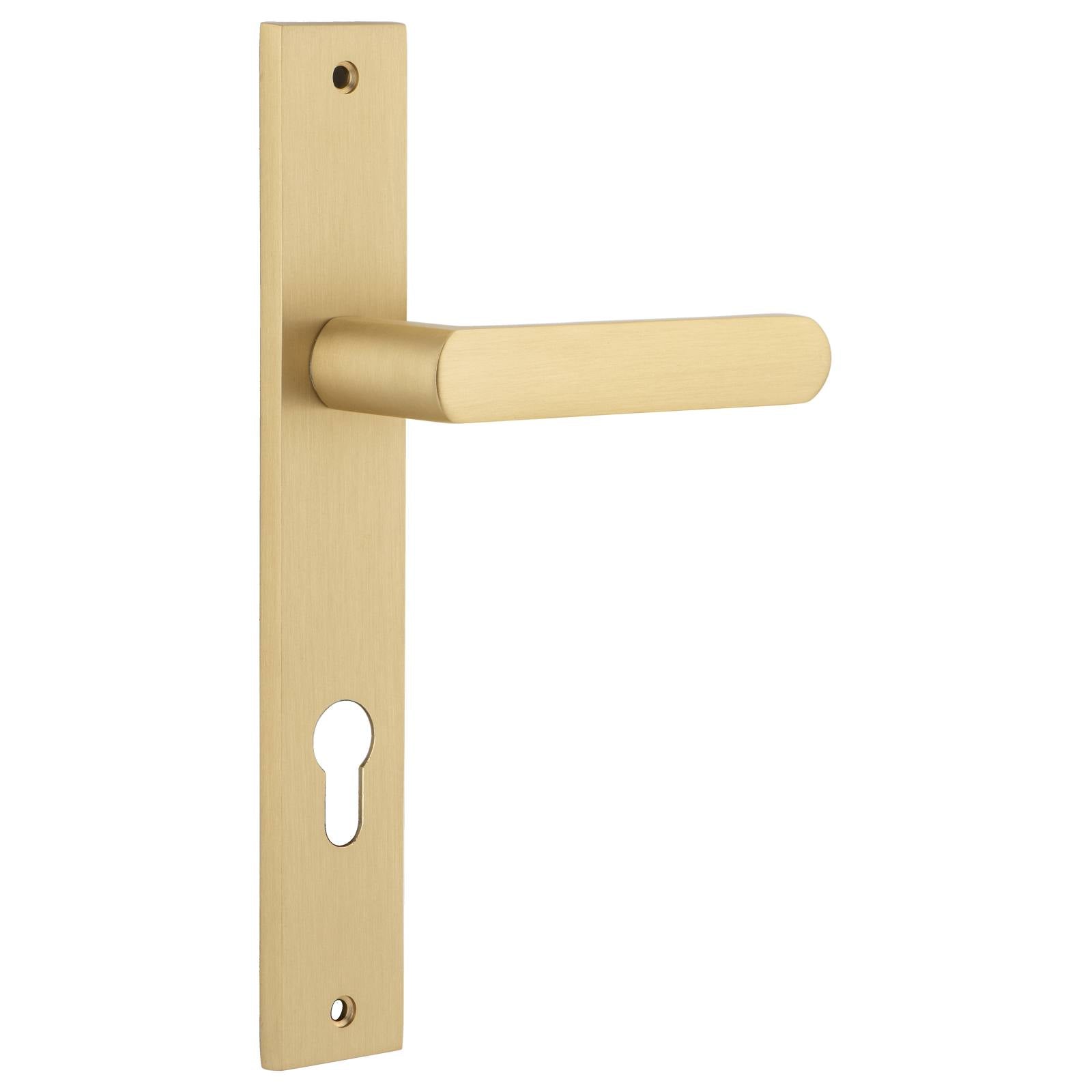 Osaka Lever Rectangular Backplate Brushed Brass