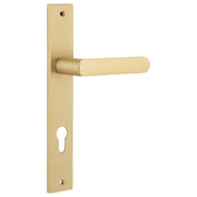Osaka Lever Rectangular Backplate Brushed Brass