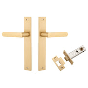 Osaka Lever Rectangular Backplate Passage Kit Brushed Brass
