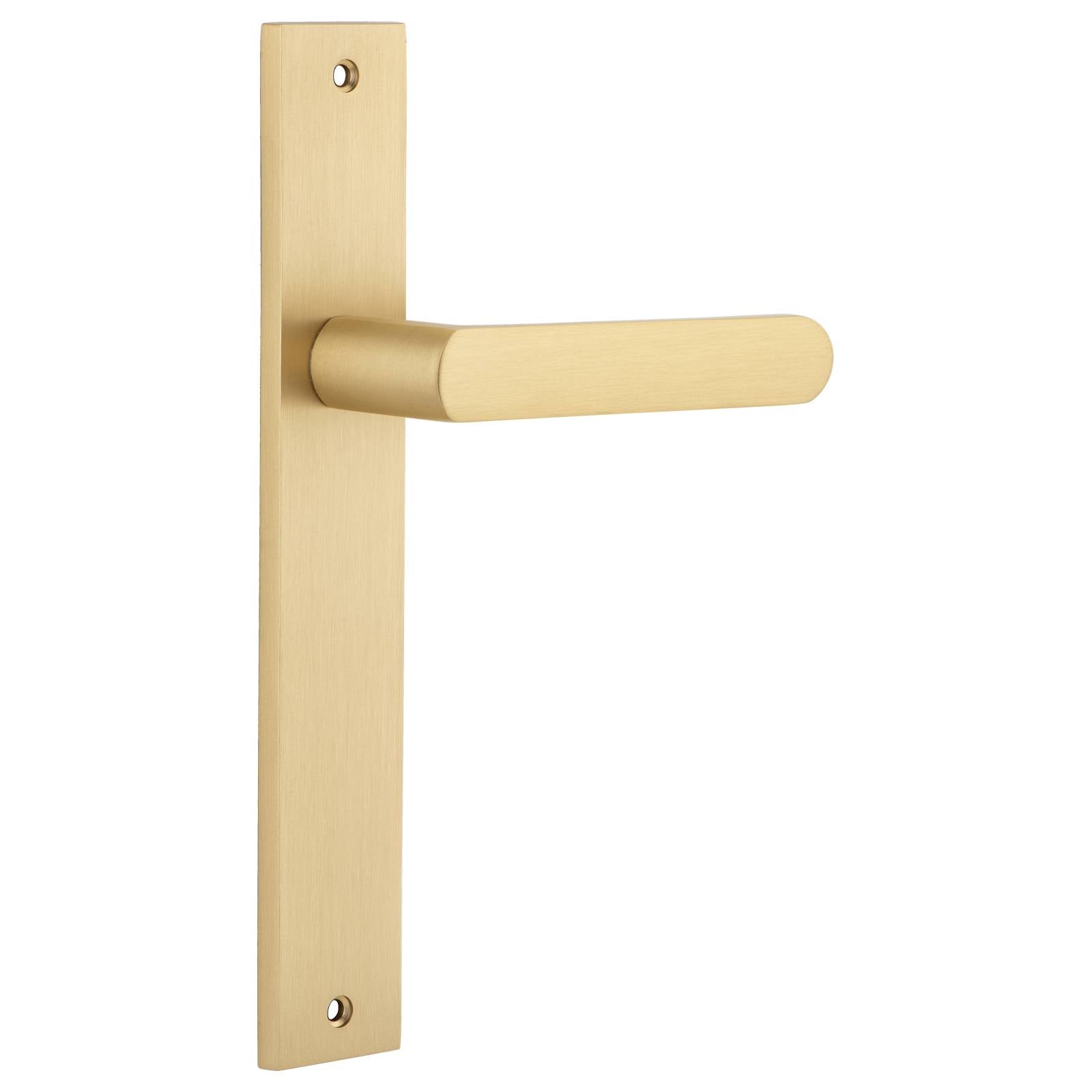 Osaka Lever Rectangular Backplate Brushed Brass