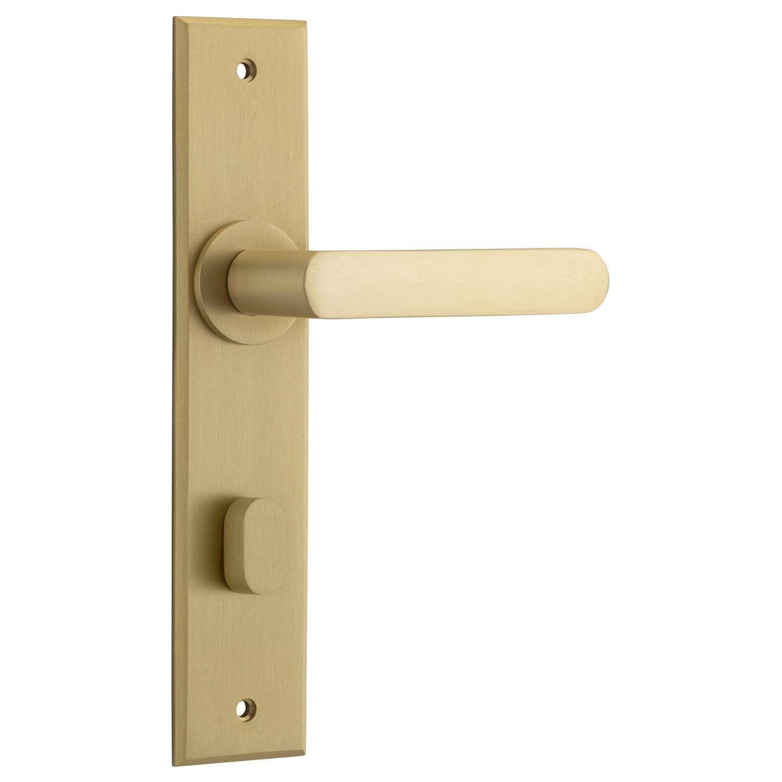Osaka Lever Brushed Brass Chamfered Backplate
