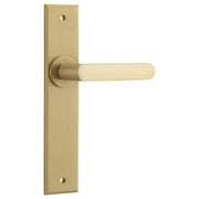 Osaka Lever Brushed Brass Chamfered Backplate