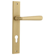 Copenhagen Lever Rectangular Backplate Brushed Brass