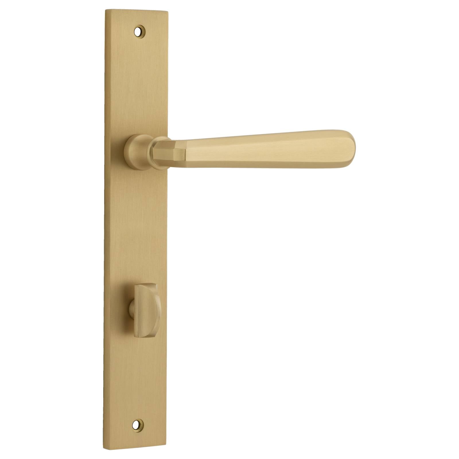 Copenhagen Lever Rectangular Backplate Brushed Brass