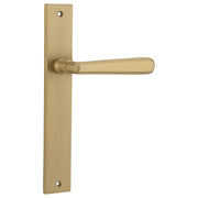 Copenhagen Lever Rectangular Backplate Brushed Brass