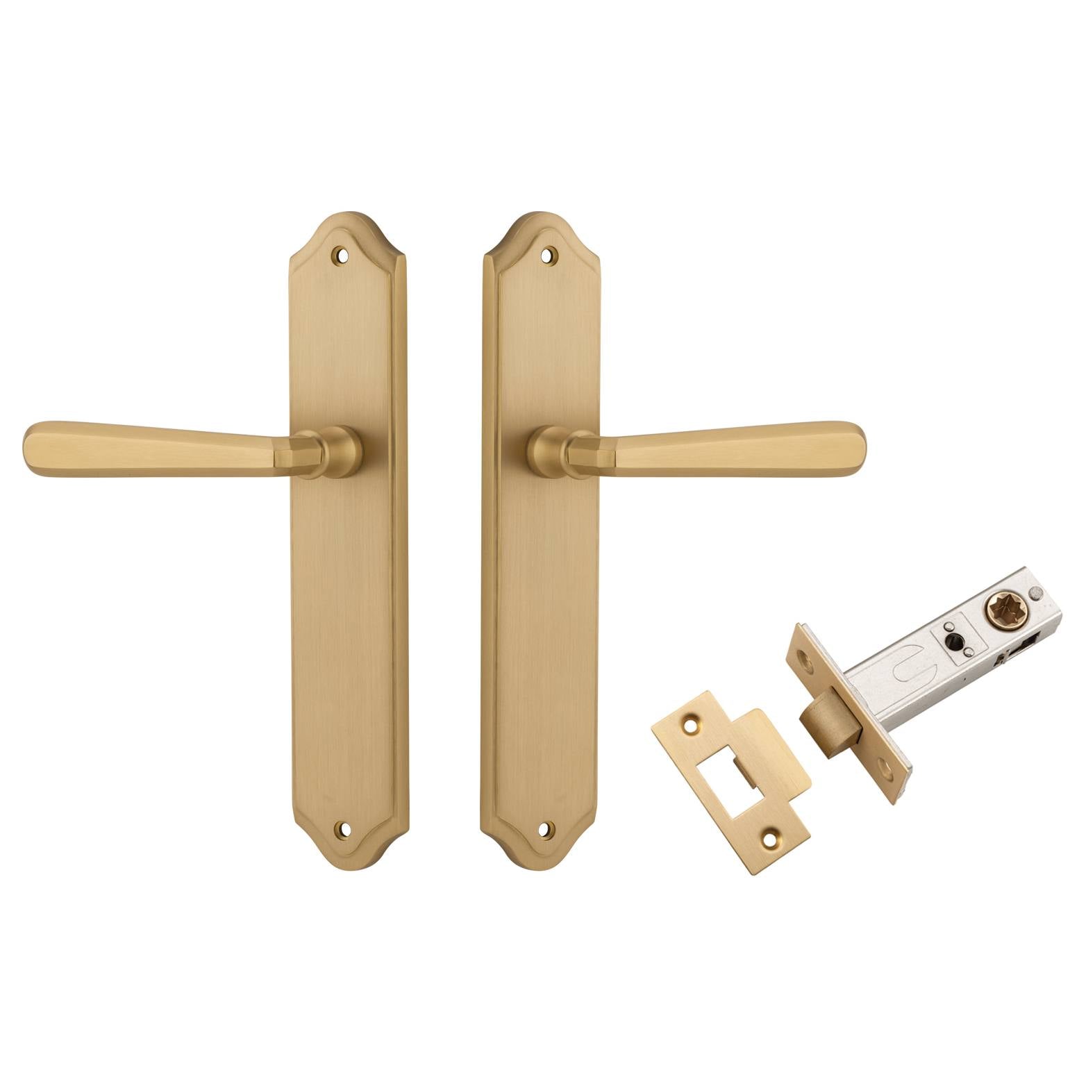 Copenhagen Lever Shouldered Backplate Passage Kit Brushed Brass