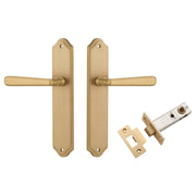 Copenhagen Lever Shouldered Backplate Passage Kit Brushed Brass
