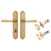 Copenhagen Lever Shouldered Backplate Privacy Kit w Privacy Turn Brushed Brass