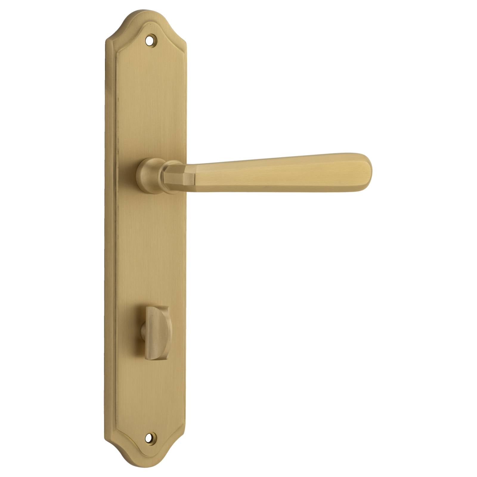 Copenhagen Lever Shouldered Backplate Brushed Brass