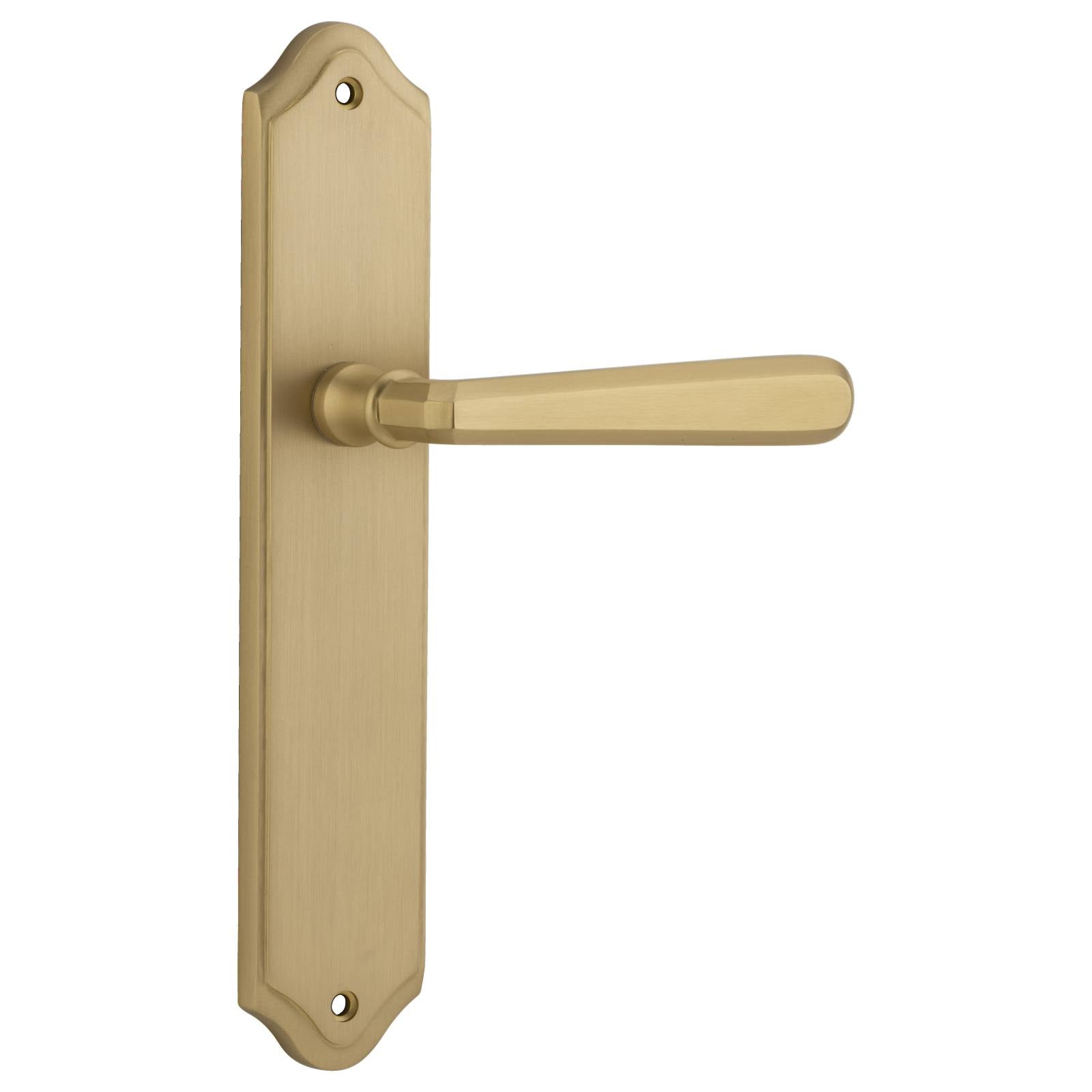 Copenhagen Lever Shouldered Backplate Brushed Brass
