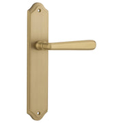 Copenhagen Lever Shouldered Backplate Brushed Brass