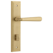 Copenhagen Lever Stepped Backplate Brushed Brass