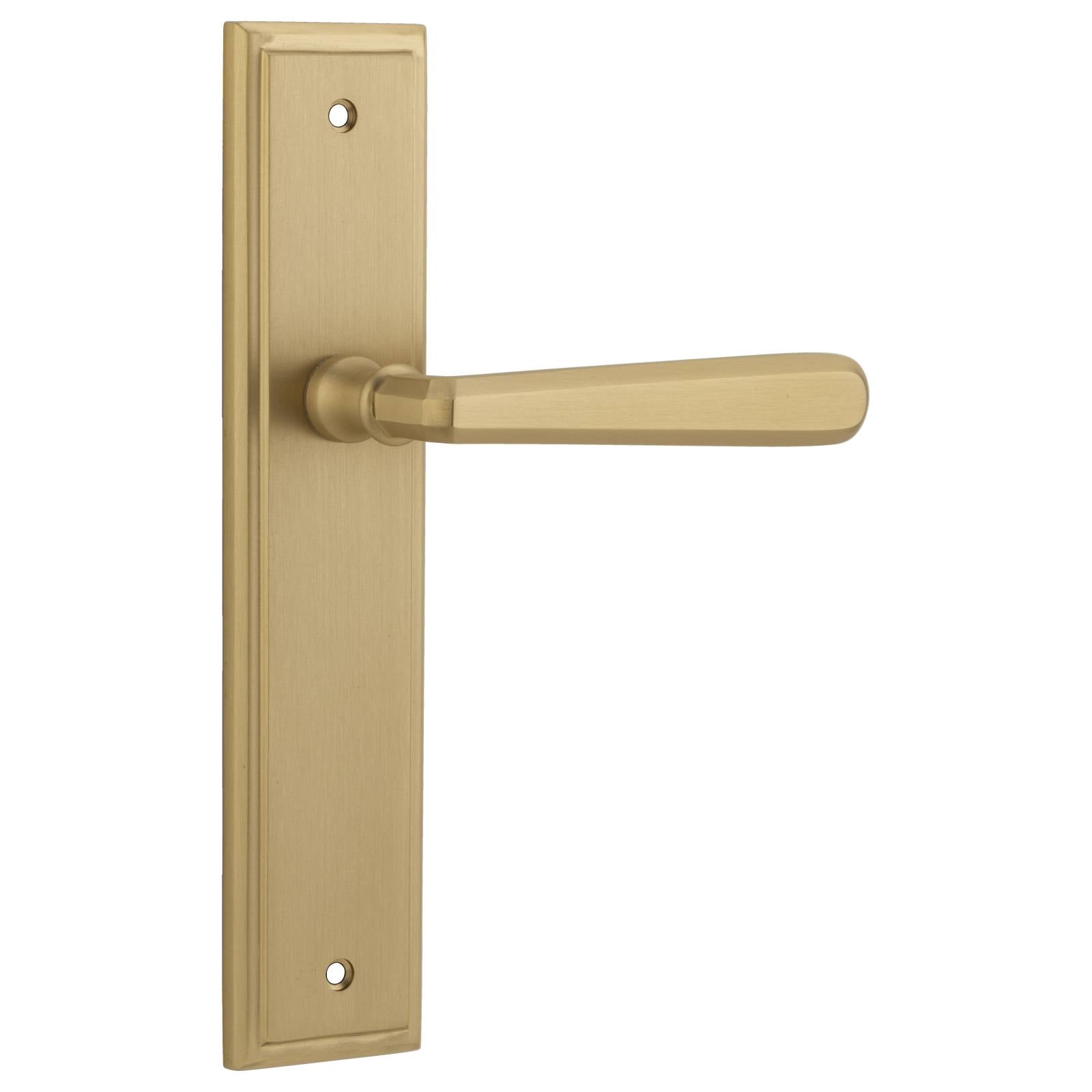 Copenhagen Lever Brushed Brass Stepped Backplate