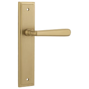 Copenhagen Lever Brushed Brass Stepped Backplate