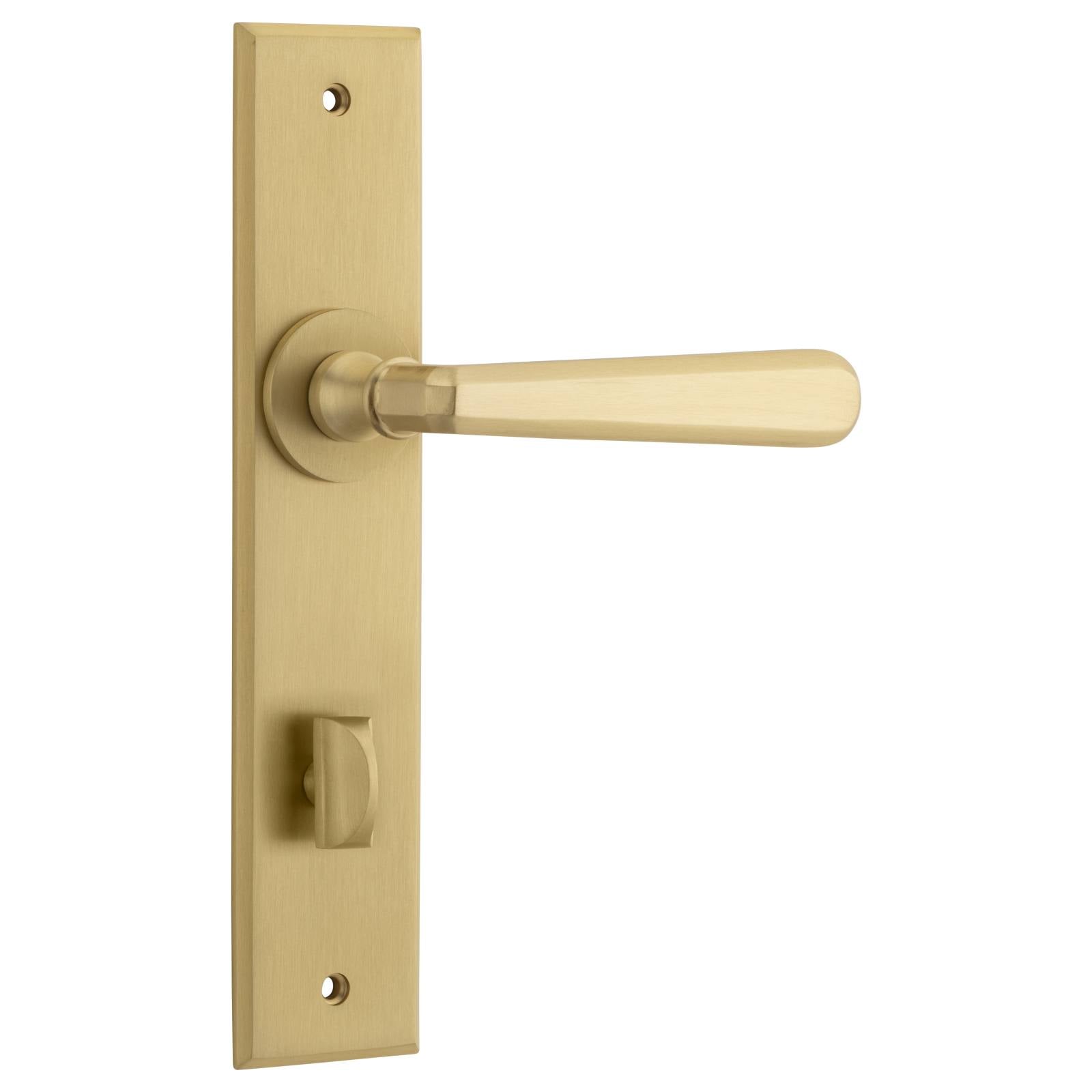 Copenhagen Lever Brushed Brass Chamfered Backplate