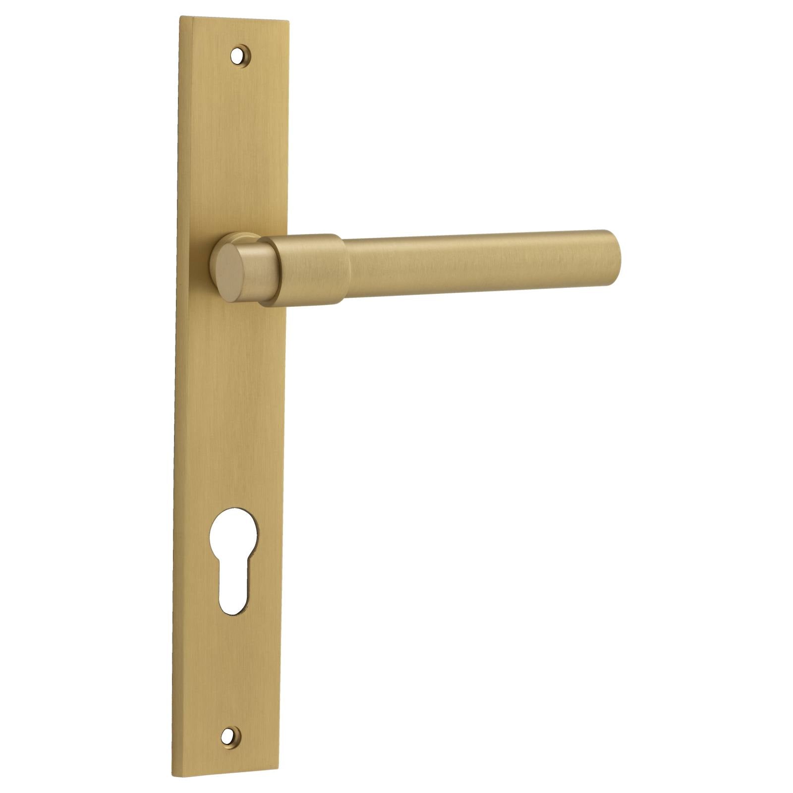 Helsinki Lever Rectangular Backplate Brushed Brass