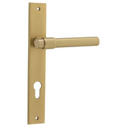 Helsinki Lever Rectangular Backplate Brushed Brass