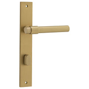 Helsinki Lever Rectangular Backplate Brushed Brass