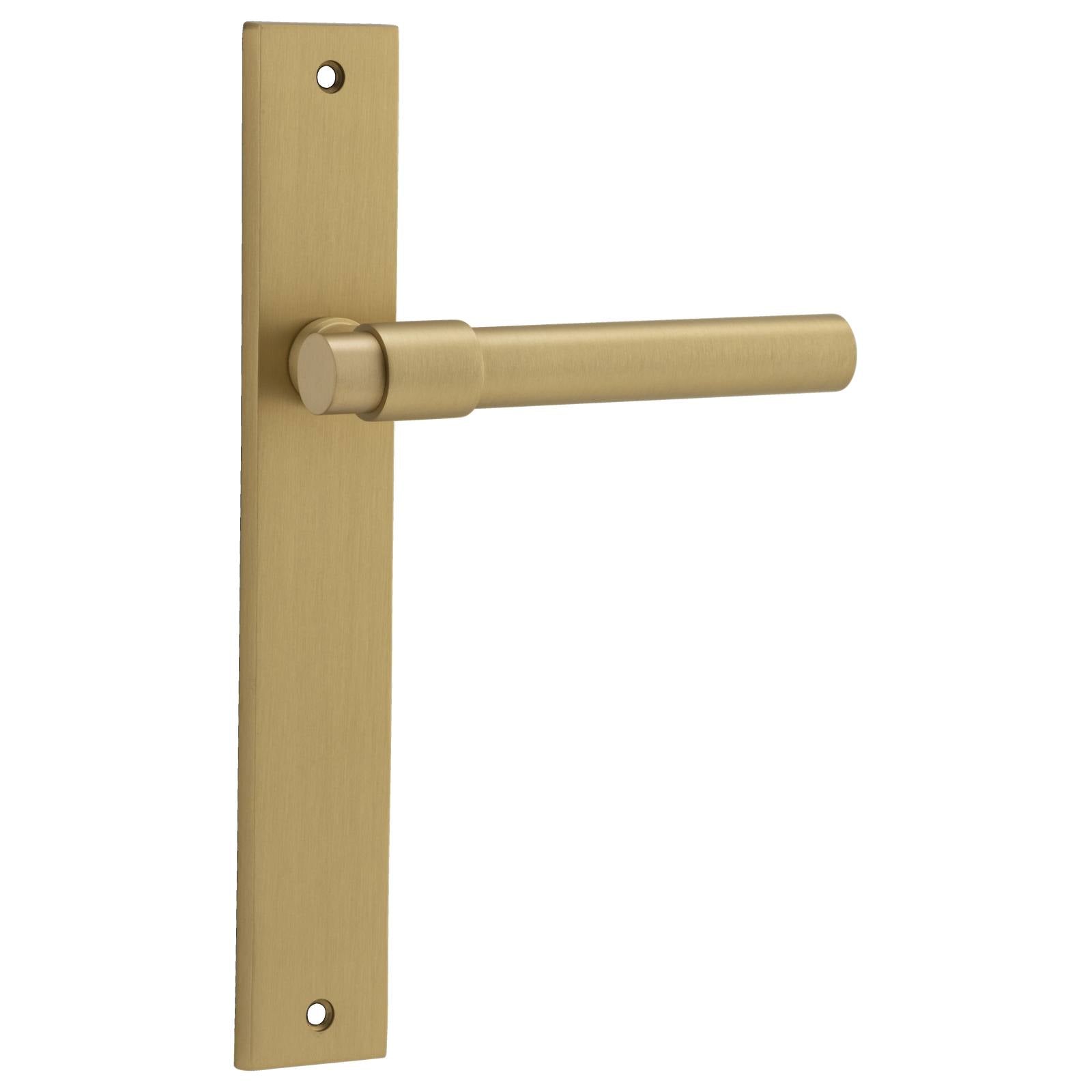Helsinki Lever Rectangular Backplate Brushed Brass