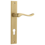Stirling Lever Rectangular Backplate Brushed Brass