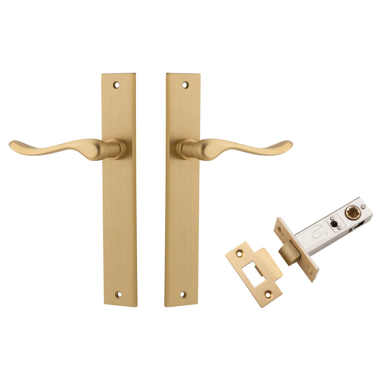 Stirling Lever Rectangular Backplate Passage Kit Brushed Brass