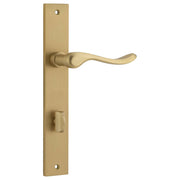 Stirling Lever Rectangular Backplate Brushed Brass