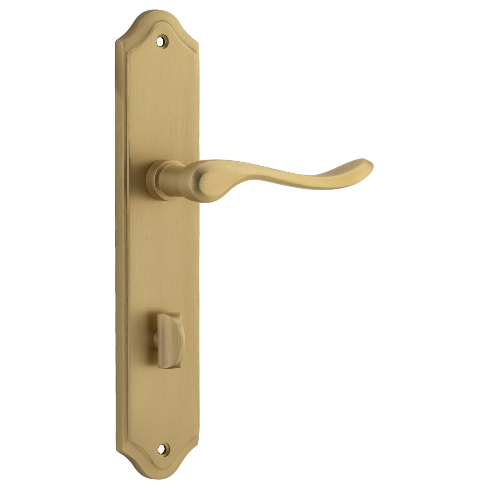 Stirling Lever Shouldered Backplate Brushed Brass