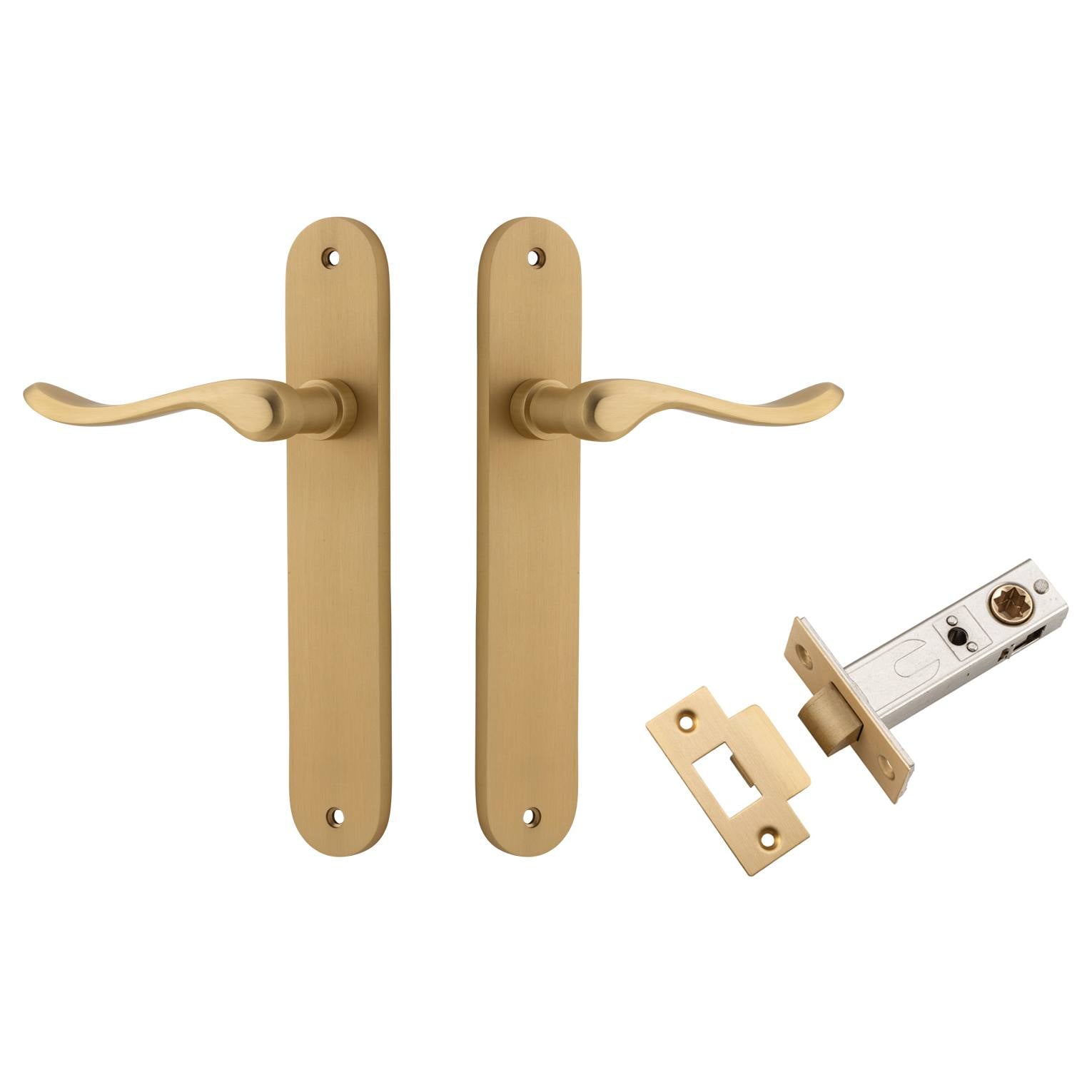 Stirling Lever Oval Backplate Passage Kit Brushed Brass