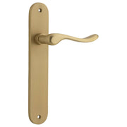 Stirling Lever Oval Backplate Brushed Brass