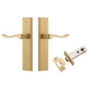Stirling Lever Stepped Backplate Passage Kit Brushed Brass