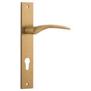 Oxford Lever Rectangular Backplate Brushed Brass