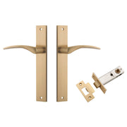 Oxford Lever Rectangular Backplate Passage Kit Brushed Brass
