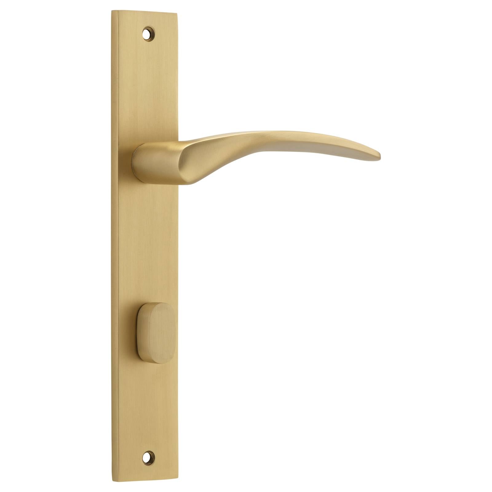 Oxford Lever Rectangular Backplate Brushed Brass