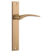 Oxford Lever Rectangular Backplate Brushed Brass