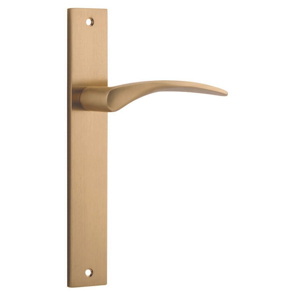 Oxford Lever Rectangular Backplate Brushed Brass