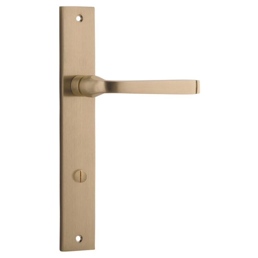 Annecy Lever Rectangular Backplate Brushed Brass