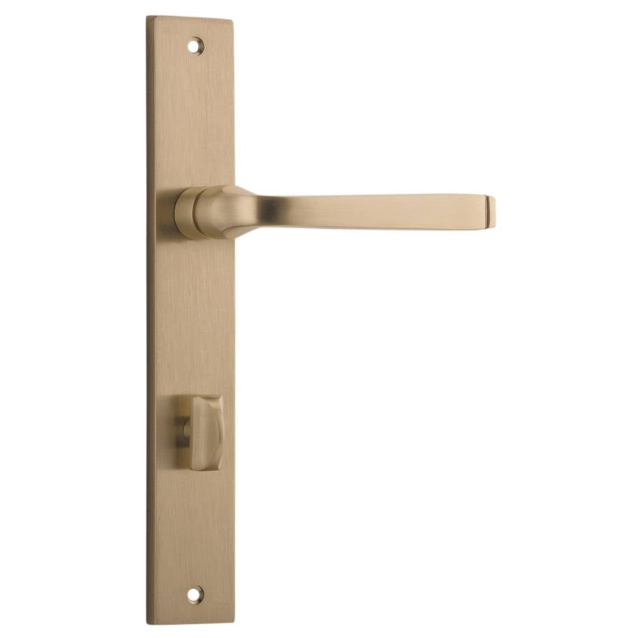 Annecy Lever Rectangular Backplate Brushed Brass