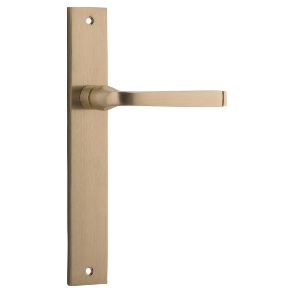 Annecy Lever Rectangular Backplate Brushed Brass