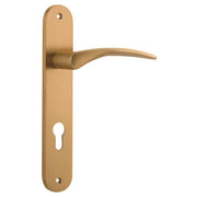 Oxford Oval 85mm Euro Lever Set Brushed Brass
